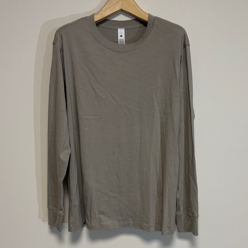Lululemon all yours taupe Pima cotton long sleeve sz worn once